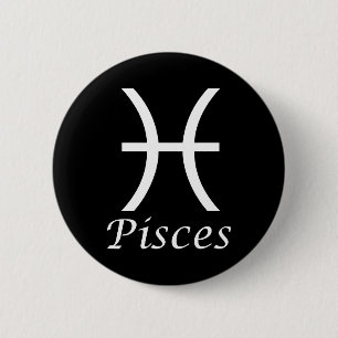 'Pisces' Zodiac Sign 6 Cm Round Badge
