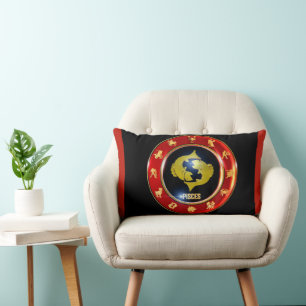 Pisces Zodiac Sign Astrology Lumbar Cushion