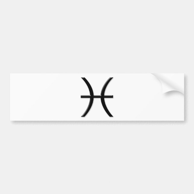 Pisces - Zodiac Sign Bumper Sticker (Front)