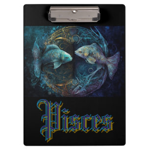 Pisces Zodiac Sign Clipboard