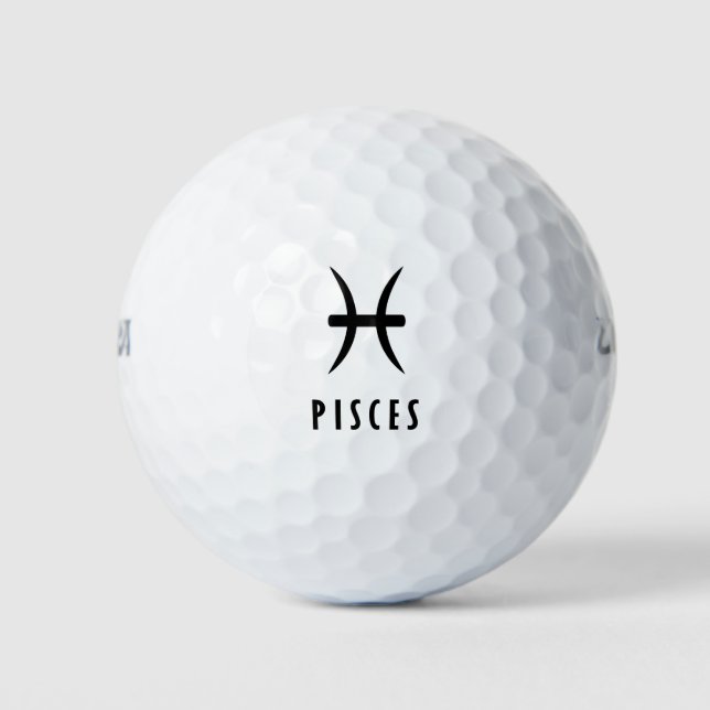 Pisces zodiac sign golf balls (Front)