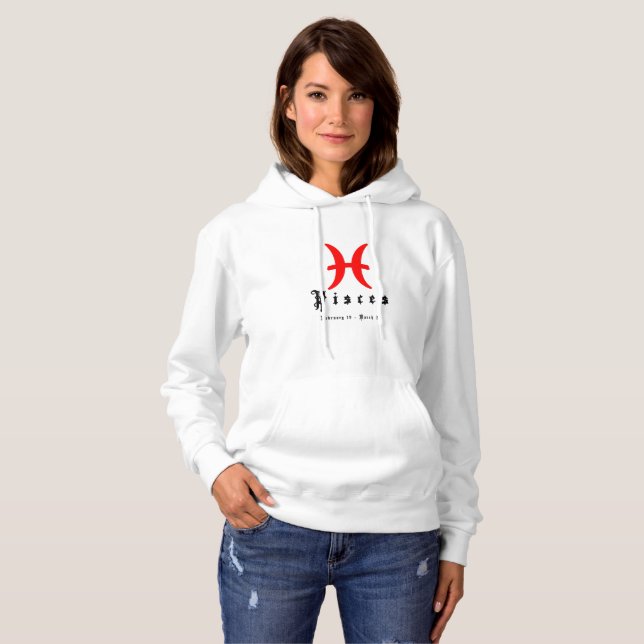 Pisces zodiac sign hoodie (Front Full)