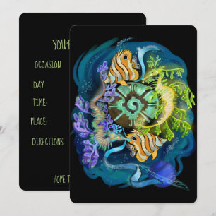 Pisces Zodiac Sign Invitation