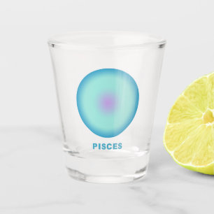 Pisces Zodiac Sign Stylish Gradient   Shot Glass