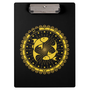 Pisces - Zodiac Sign - Symbol - Horoscope Clipboard