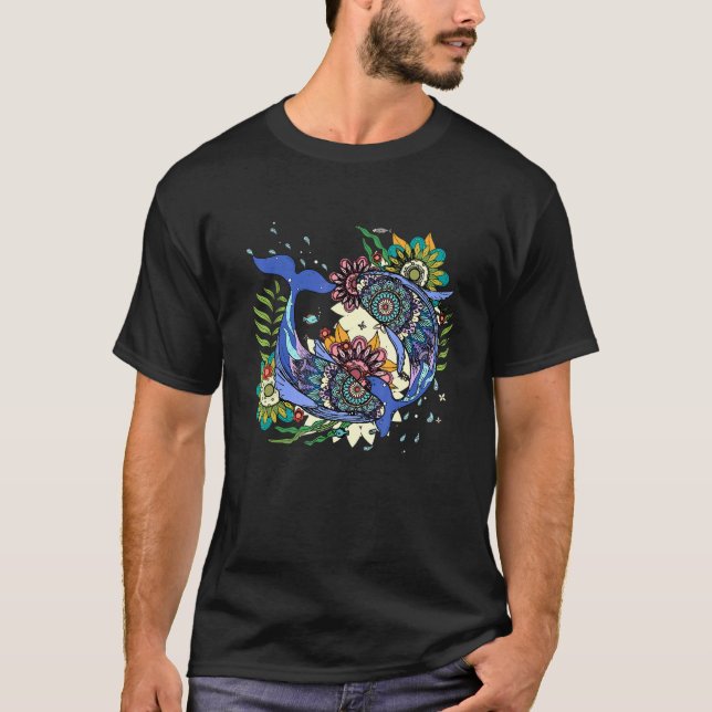 Pisces Zodiac Sign T-Shirt (Front)