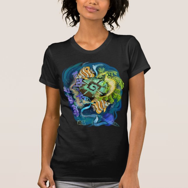 Pisces Zodiac Sign T-Shirt (Front)