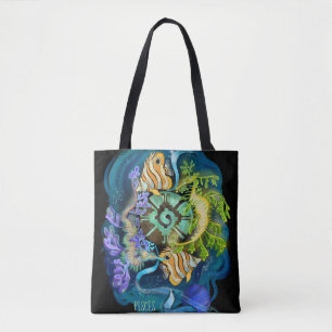 Pisces Zodiac Sign Tote Bag