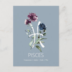 Pisces Zodiac Star Sign Postcard