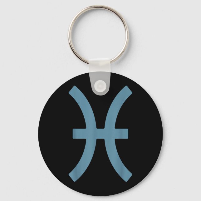 Pisces Zodiac Style Key Ring (Front)