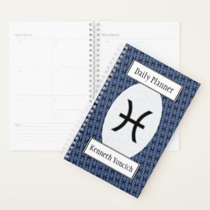 Pisces Zodiac Symbol Standard by Kenneth Yoncich Planner
