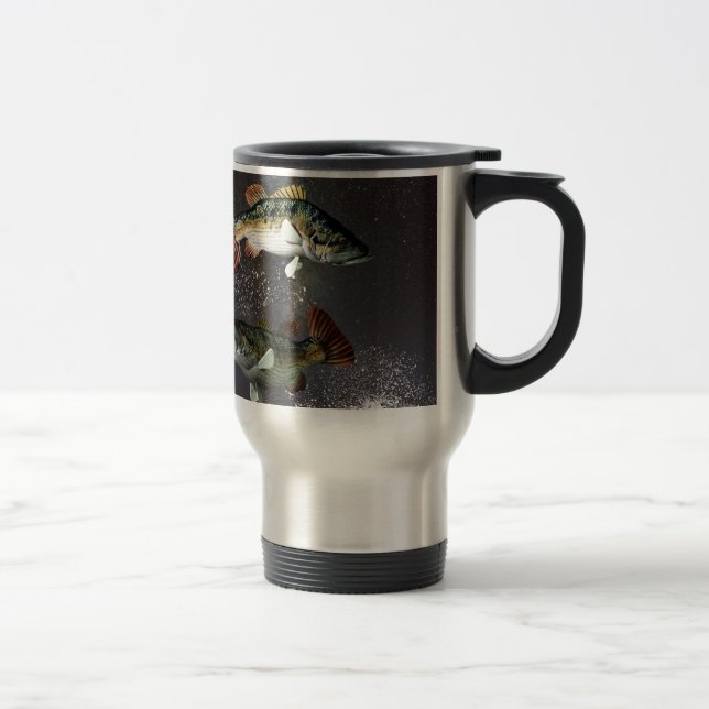 Pisces Zodiac Symbol Travel Mug (Right)