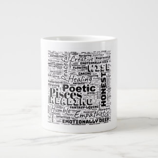 Pisces Zodiac Word Cloud Inspiration  Large Coffee Mug