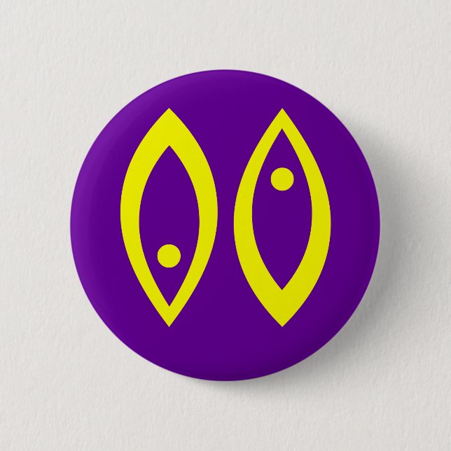 PISCES, ZODIACAL SIGN 6 CM ROUND BADGE (Front)