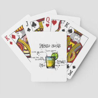 Pisco Sour Cocktail Recipe Playing Cards
