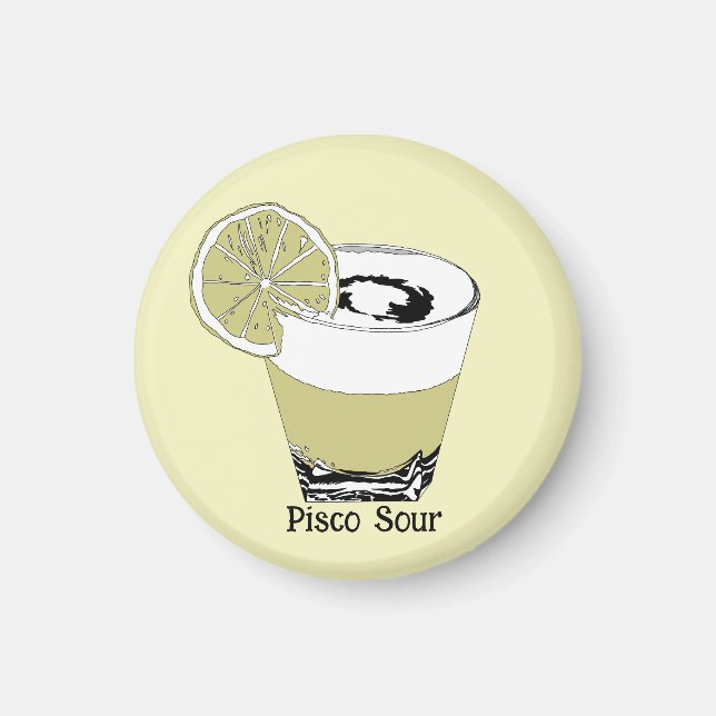 Pisco Sour Illustration Magnet (Front)
