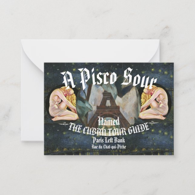 PISCO SOUR NAMED THE CUBAN TOUR GUIDE CARD (Front)
