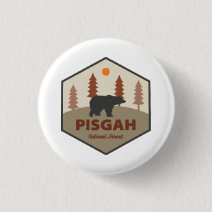 Pisgah National Forest Bear 3 Cm Round Badge