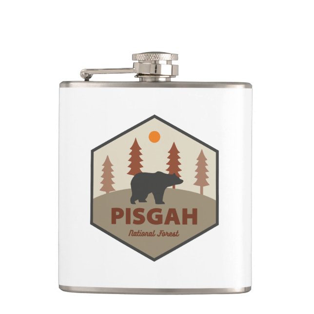 Pisgah National Forest Bear Hip Flask (Front)