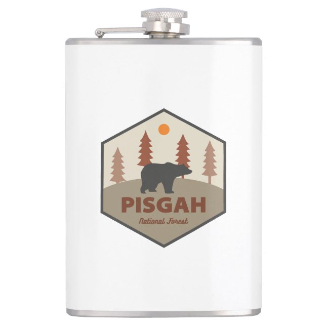 Pisgah National Forest Bear Hip Flask (Front)