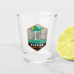 Pisgah National Forest North Carolina Emblem Shot Glass