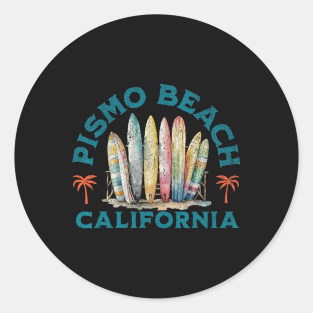 Pismo Beach _1  Classic Round Sticker (Front)