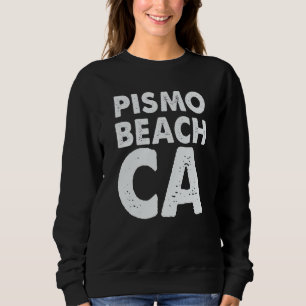 Pismo Beach Ca Chunk Block Palms Sweatshirt