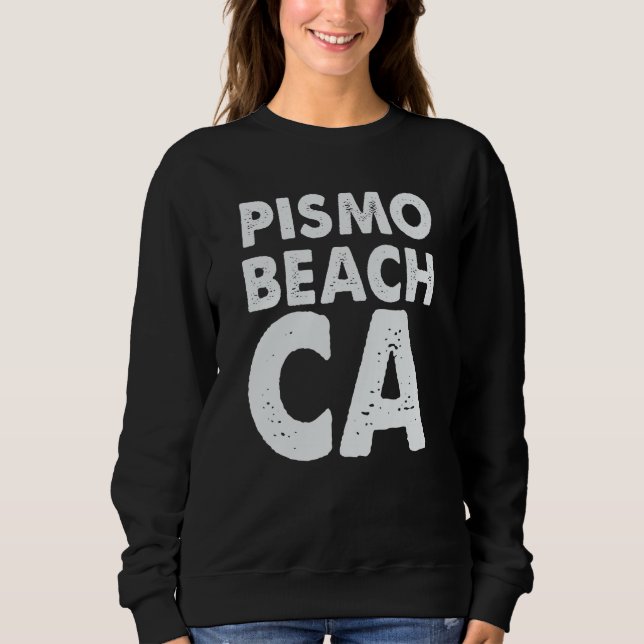 Pismo Beach Ca  Chunk Block Palms Sweatshirt (Front)