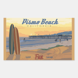 Pismo Beach Califorina Rectangular Sticker