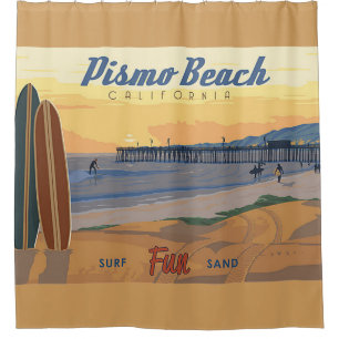 Pismo Beach Califorina Shower Curtain
