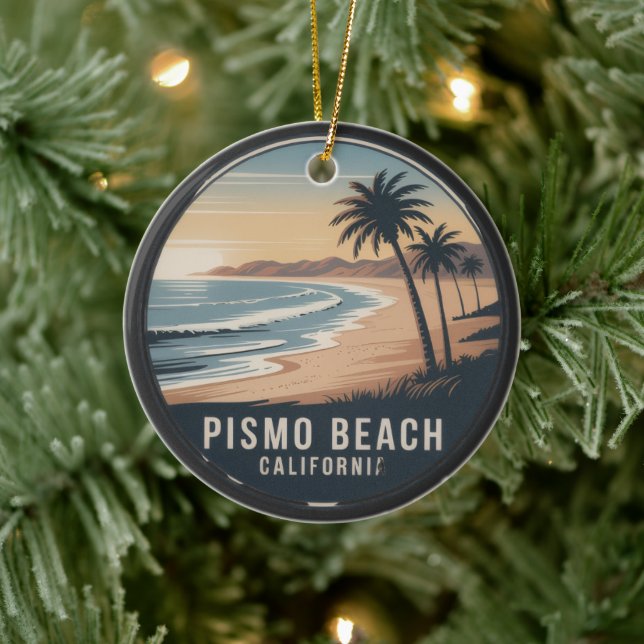 Pismo Beach, California Palm Trees Ceramic Tree Decoration (Tree)