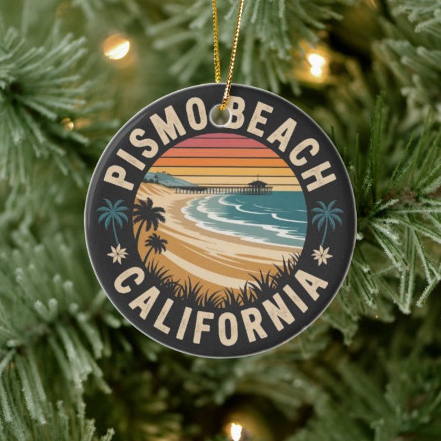 Pismo Beach, California pier Ceramic Tree Decoration (Tree)