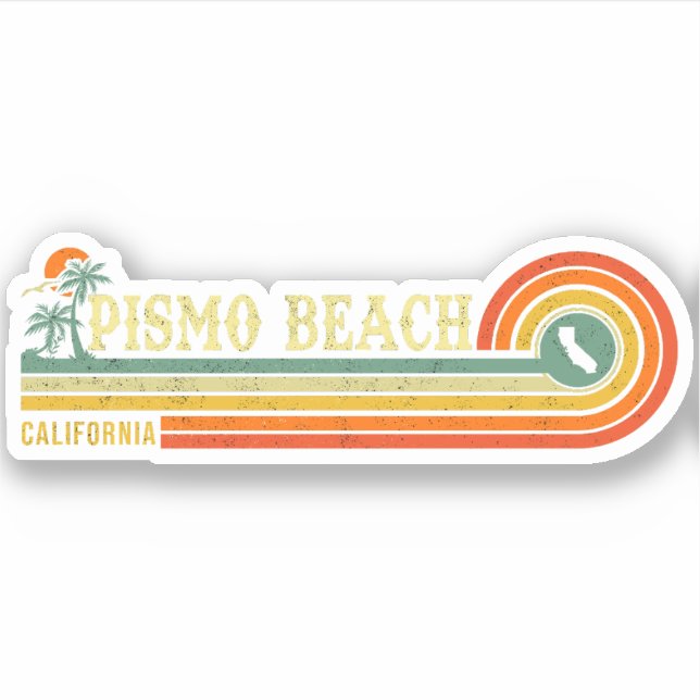 Pismo Beach California Vintage Palm Tree 60s (Front)