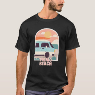 Pismo Beach Retro Pastel Colours Sun & Surfing Van T-Shirt