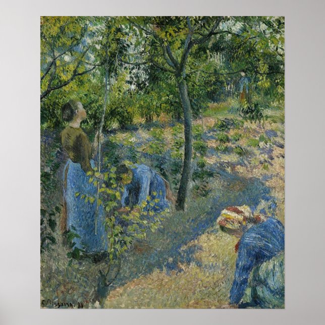 Pissarro - Apple Picking 1881 Poster (Front)