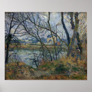 Pissarro - Banks Of Oise Near Pontoise Grey Weathe Poster