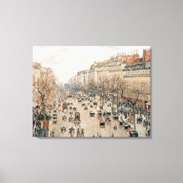 Pissarro - Boulevard Montmartre, Afternoon Sun Canvas Print (Front)