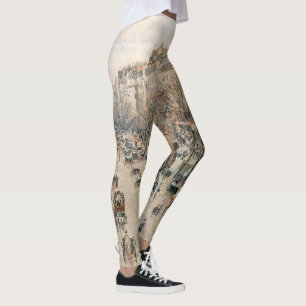 Pissarro - Boulevard Montmartre, Afternoon Sun Leggings