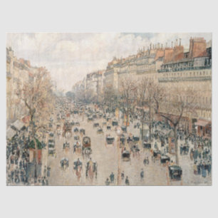 Pissarro - Boulevard Montmartre, Afternoon Sun Tissue Paper
