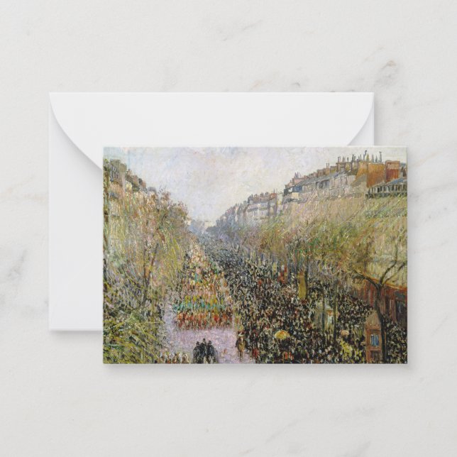 Pissarro - Boulevard Montmartre, Mardi Gras Card (Front)