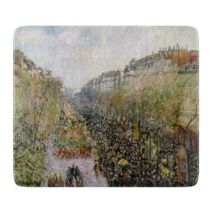 Pissarro - Boulevard Montmartre, Mardi Gras Cutting Board