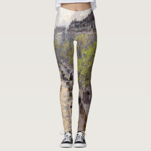 Pissarro - Boulevard Montmartre, Spring Leggings