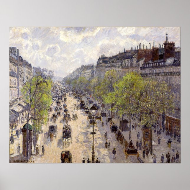 Pissarro - Boulevard Montmartre, Spring Poster (Front)