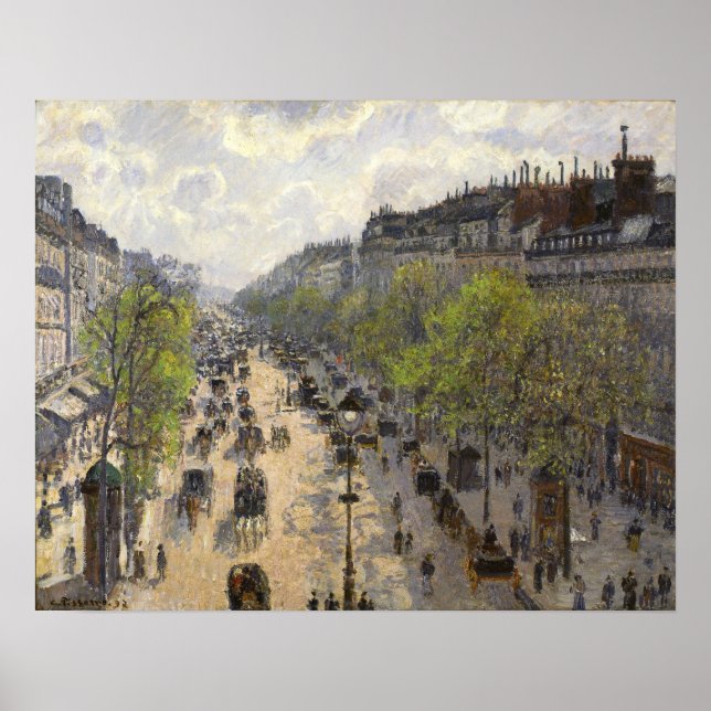 Pissarro - Boulevard Montmartre Spring Poster (Front)
