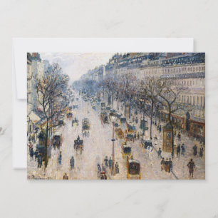 Pissarro - Boulevard Montmartre, Winter Morning Invitation