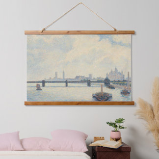 Pissarro Charing Cross Bridge London Old Art Wall Hanging Tapestry