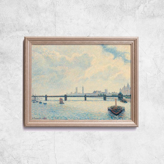 Pissarro Charing Cross Bridge London Old Art Wall Poster (Pissarro Charing Cross Bridge London Old Art Wall Poster
)