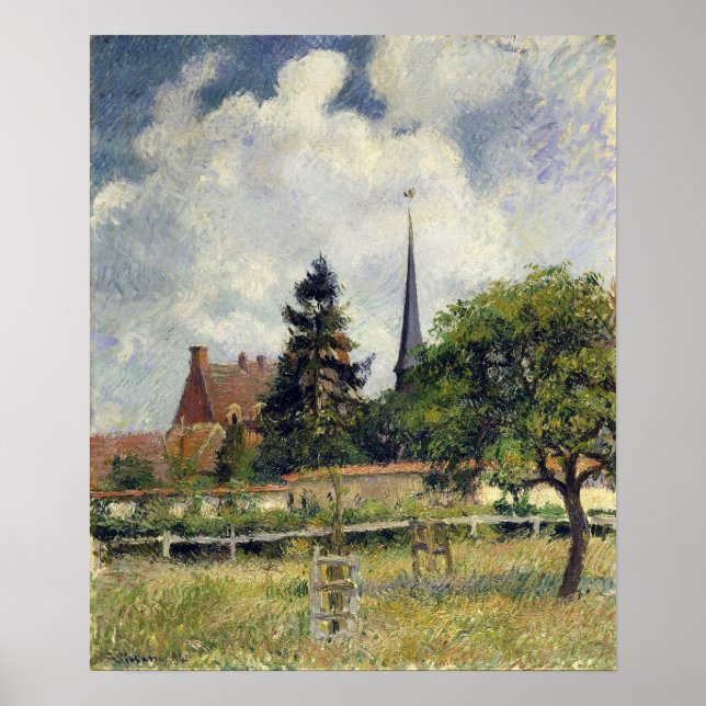 Pissarro - Church At Eragny 1884 Poster (Front)
