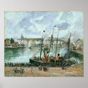 Pissarro - Inner Harbour Dieppe High Tide Morning Poster