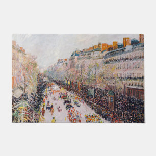 Pissarro - Montmartre, Mardi Gras on the Boulevard Doormat